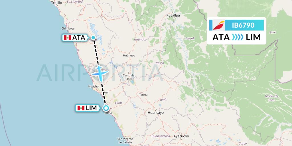 IB6790 Iberia Flight Map: Anta to Lima