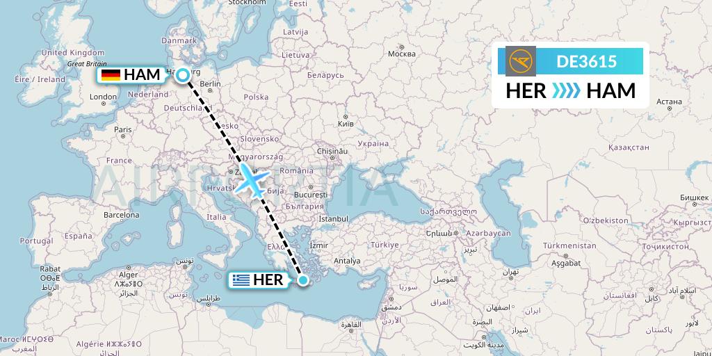 DE3615 Flight Status Condor Heraklion to Hamburg (CFG3615)