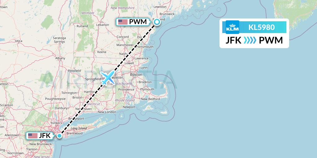 KL5980 Flight Status KLM New York to Portland (KLM5980)