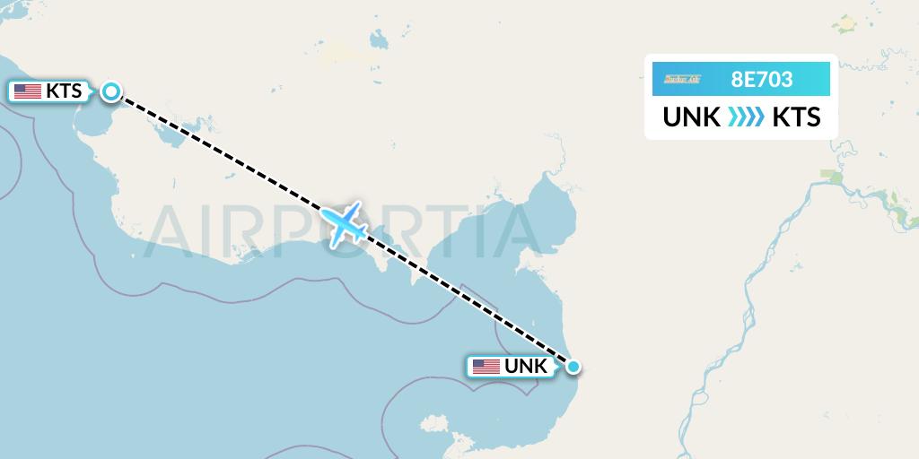 8E703 Bering Air Flight Map: Unalakleet to Brevig Mission