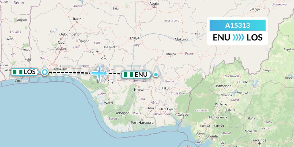 A15313 A.p.g. Distribution Systems Flight Map: Enugu to Lagos