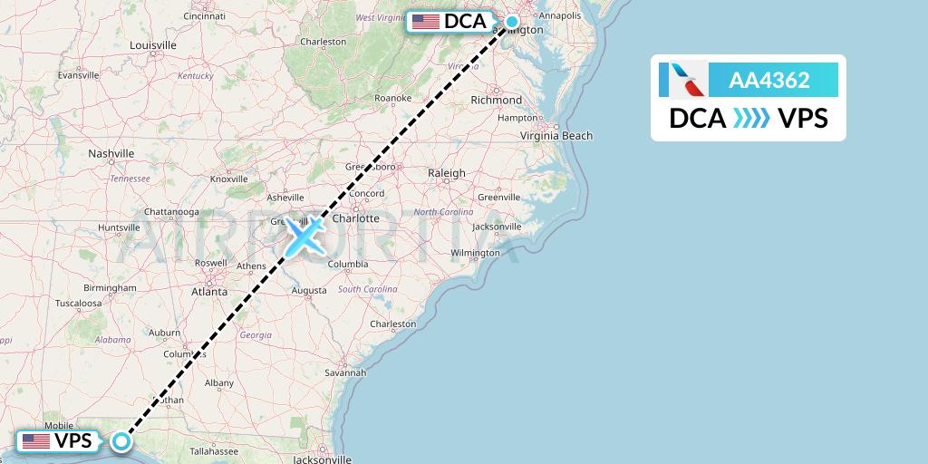 AA4362 American Airlines Flight Map: Washington to Valparaiso