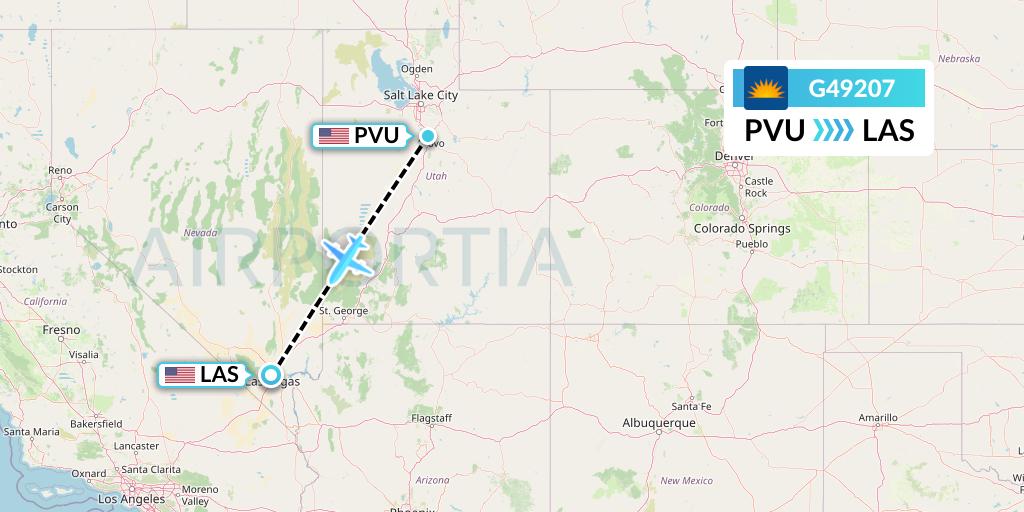 G49207 Allegiant Air Flight Map: Provo to Las Vegas