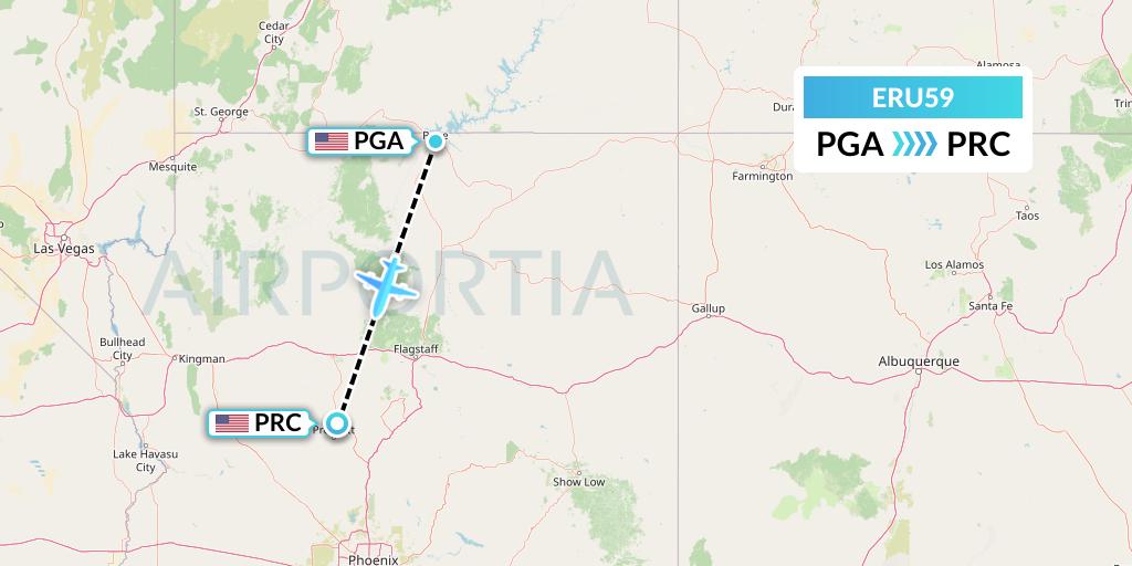 ERU59 Embry-riddle Aeronautical University Flight Map: Page to Prescott