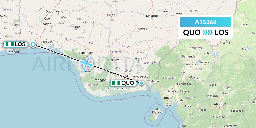 A15268 A.p.g. Distribution Systems Flight Map: Uyo to Lagos