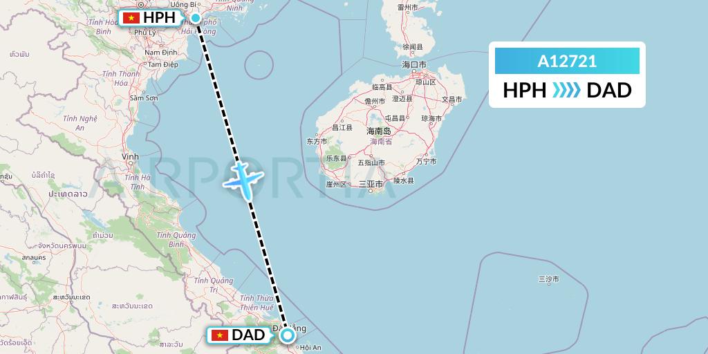 A12721 A.p.g. Distribution Systems Flight Map: Haiphong to Da Nang