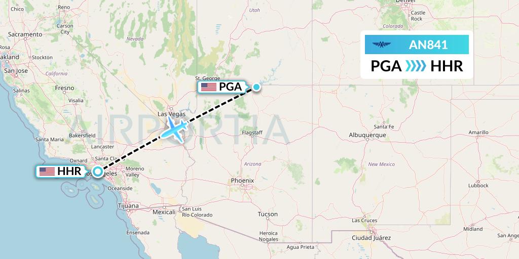AN841 Advanced Air Flight Map: Page to Hawthorne
