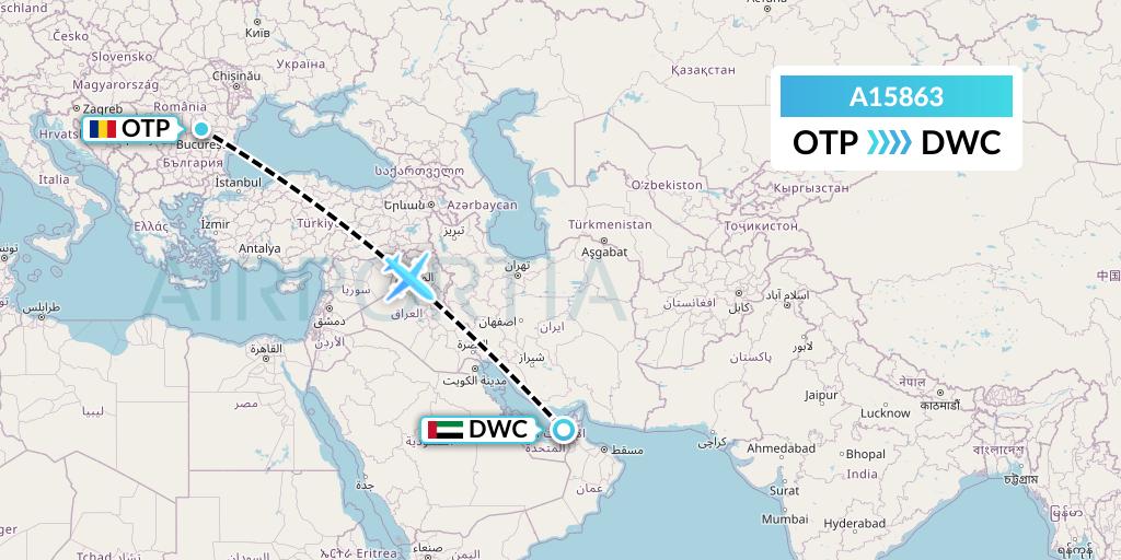 A15863 A.p.g. Distribution Systems Flight Map: Bucharest to Dubai