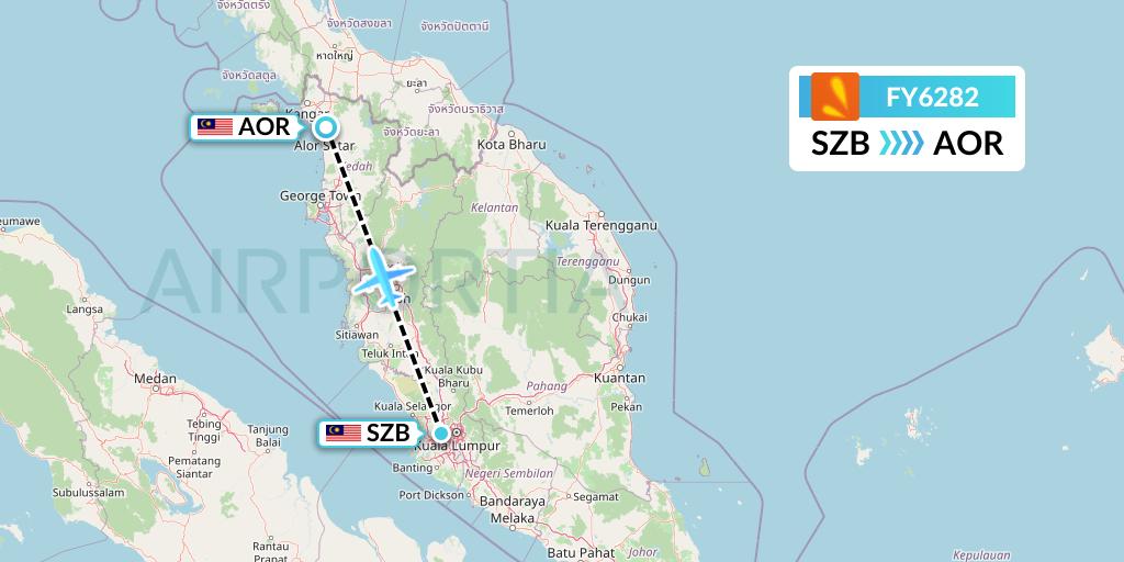 FY6282 Flight Status Firefly: Kuala Lumpur to Alor Setar (FFM6282)