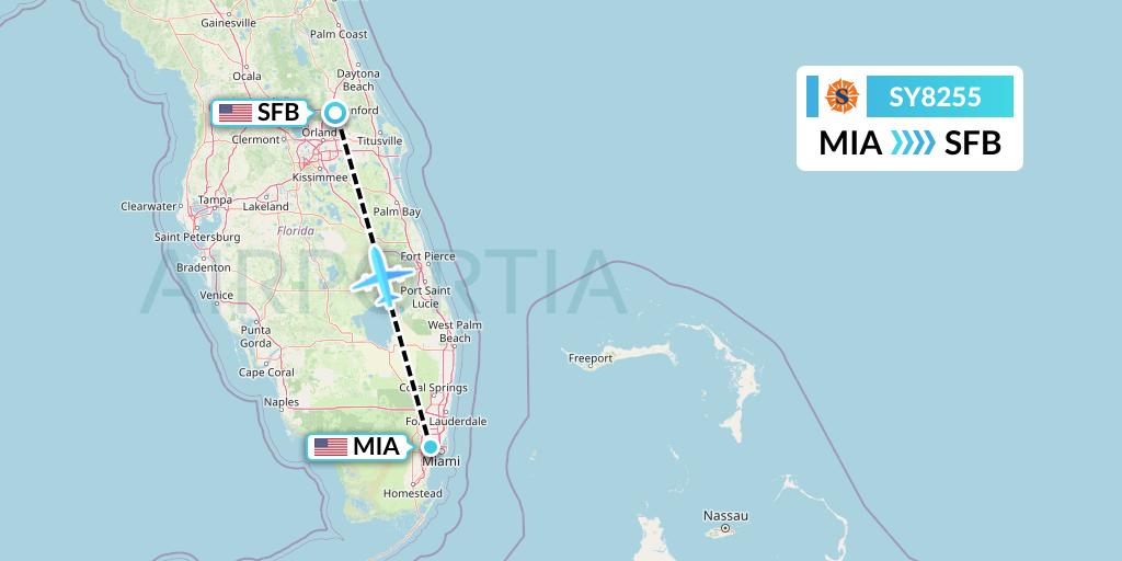 SY8255 Flight Status Sun Country Airlines Miami to Orlando (SCX8255)