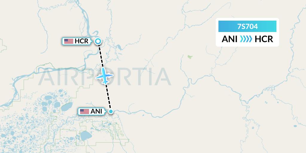7S704 Ryan Air (USA) Flight Map: Aniak to Holy Cross