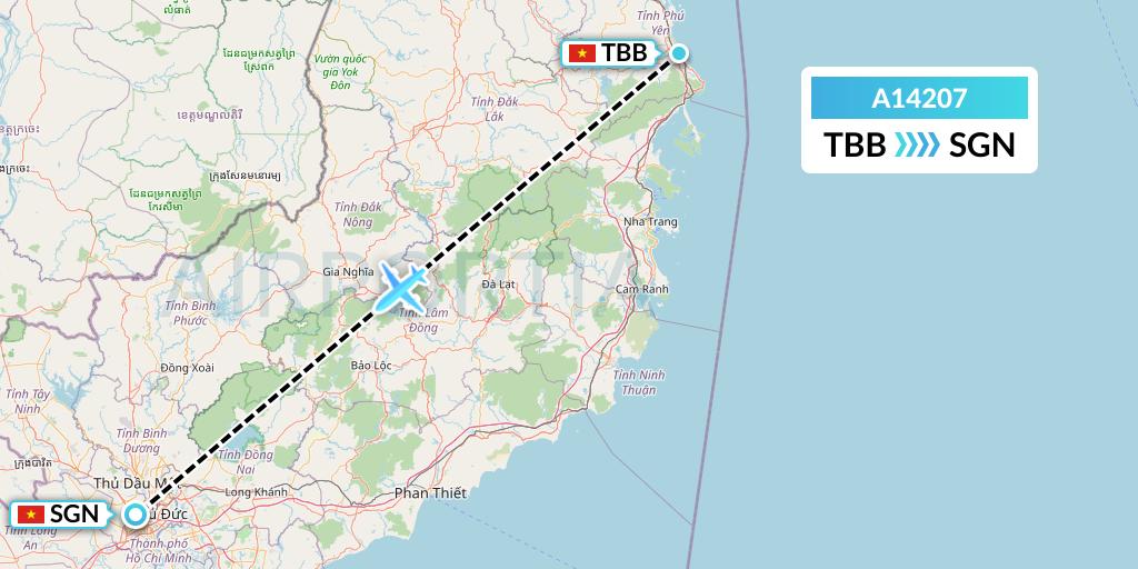 A14207 A.p.g. Distribution Systems Flight Map: Tuy Hoa to Ho Chi Minh City