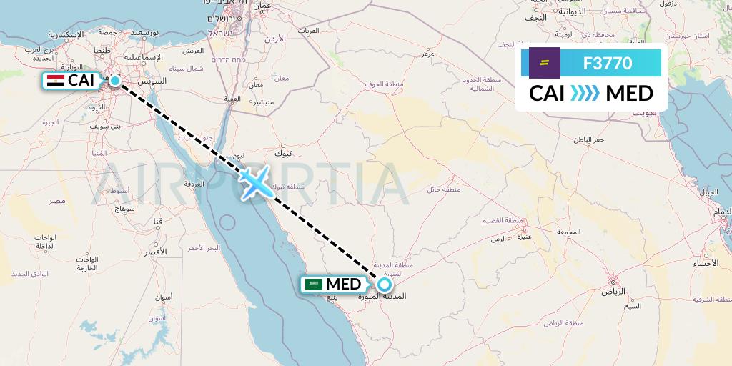 F3770 flydeal Flight Map: Cairo to Medina