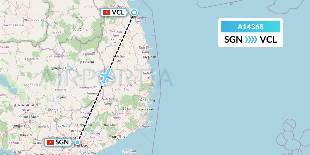 A14368 A.p.g. Distribution Systems Flight Map: Ho Chi Minh City to Chu Lai