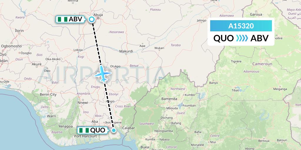 A15320 A.p.g. Distribution Systems Flight Map: Uyo to Abuja