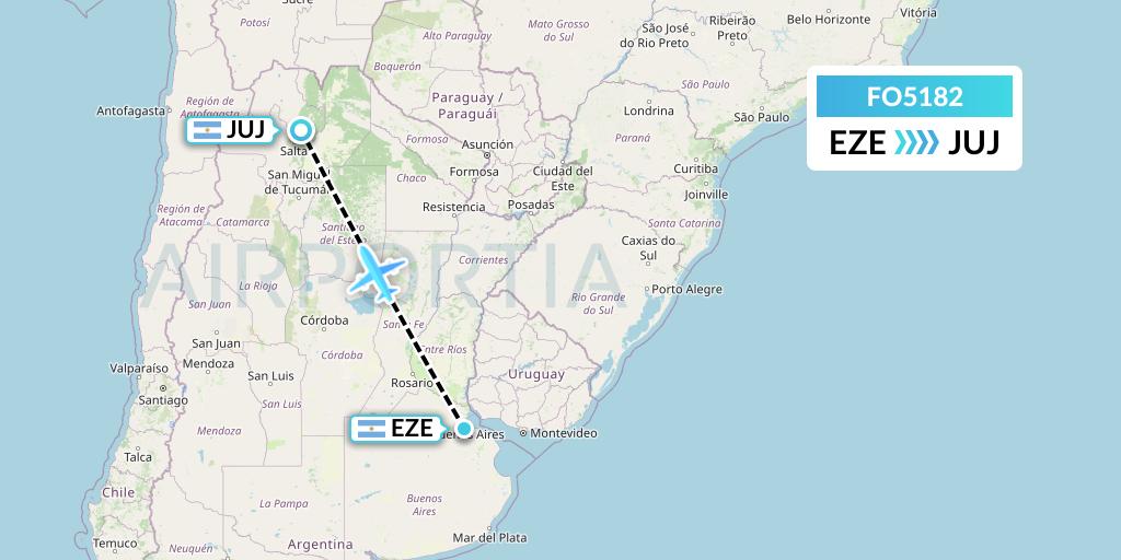 FO5182 Aero Flightops Uk Limited Flight Map: Buenos Aires to Jujuy