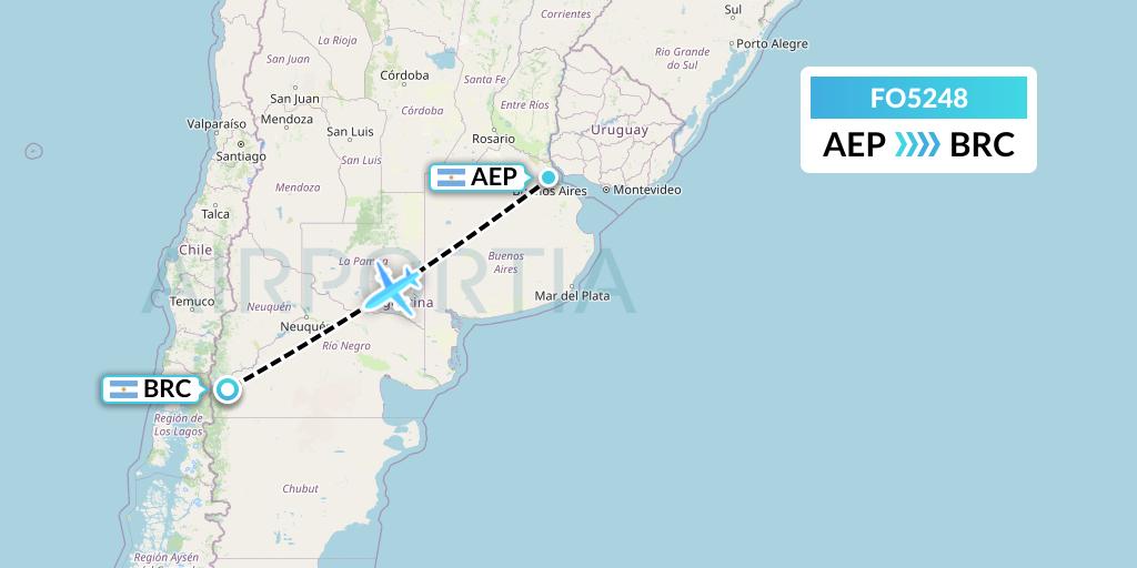FO5248 Aero Flightops Uk Limited Flight Map: Buenos Aires to San Carlos de Bariloche