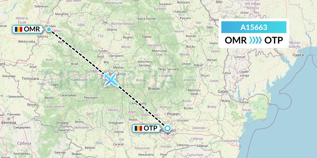 A15663 A.p.g. Distribution Systems Flight Map: Oradea to Bucharest