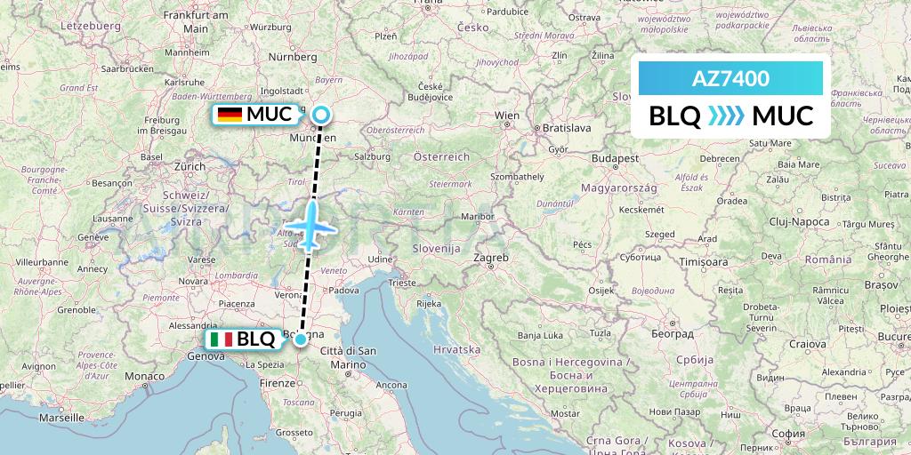 AZ7400 Flight Status ITA Airways: Bologna to Munich (ITY7400)