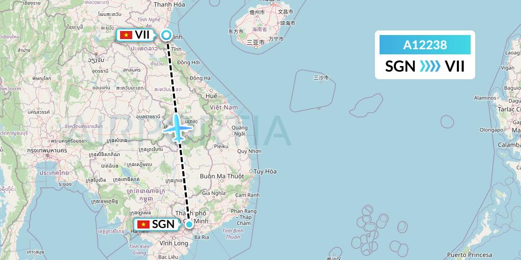 A12238 A.p.g. Distribution Systems Flight Map: Ho Chi Minh City to Vinh