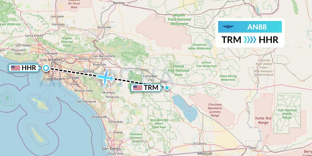 AN88 Advanced Air Flight Map: Thermal to Hawthorne