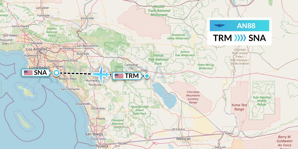 AN88 Advanced Air Flight Map: Thermal to Orange County
