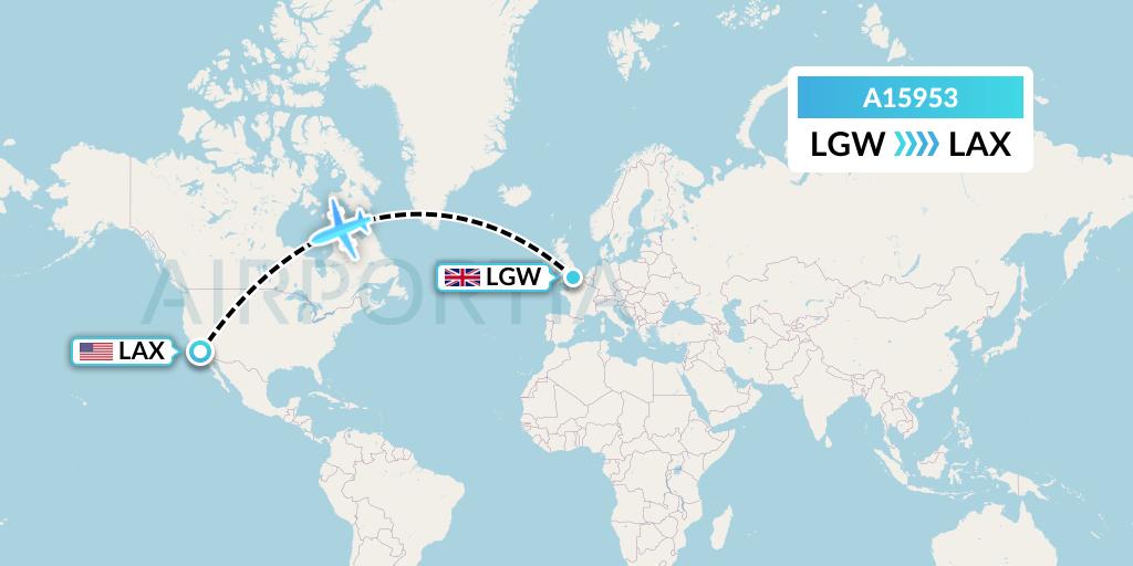 A15953 A.p.g. Distribution Systems Flight Map: London to Los Angeles