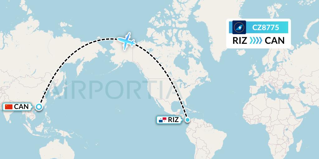 CZ8775 China Southern Airlines Flight Map: Rio Alzucar to Guangzhou