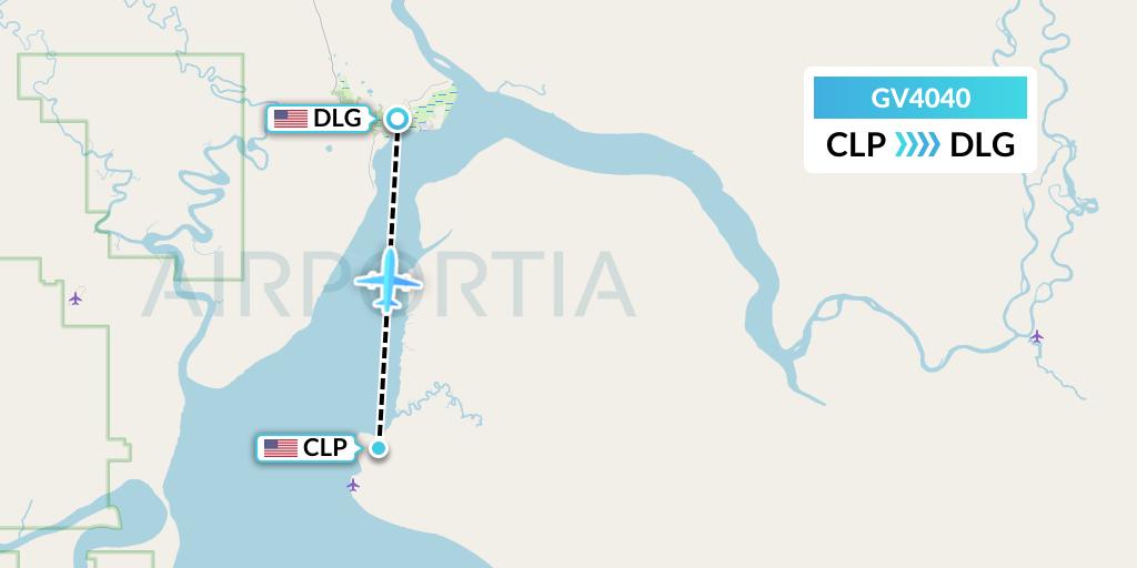 GV4040 Grant Aviation Flight Map: Clarks Point to Dillingham