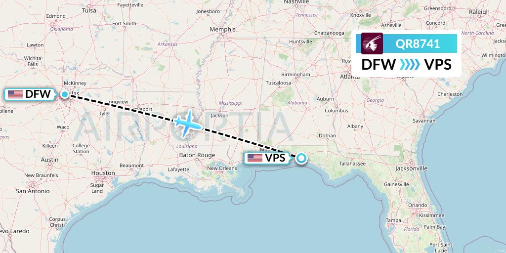 QR8741 Qatar Airways Flight Map: Dallas to Valparaiso