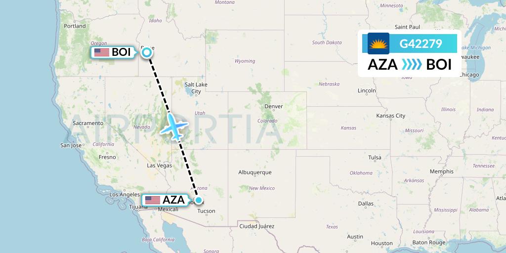 G42279 Allegiant Air Flight Map: Phoenix to Boise