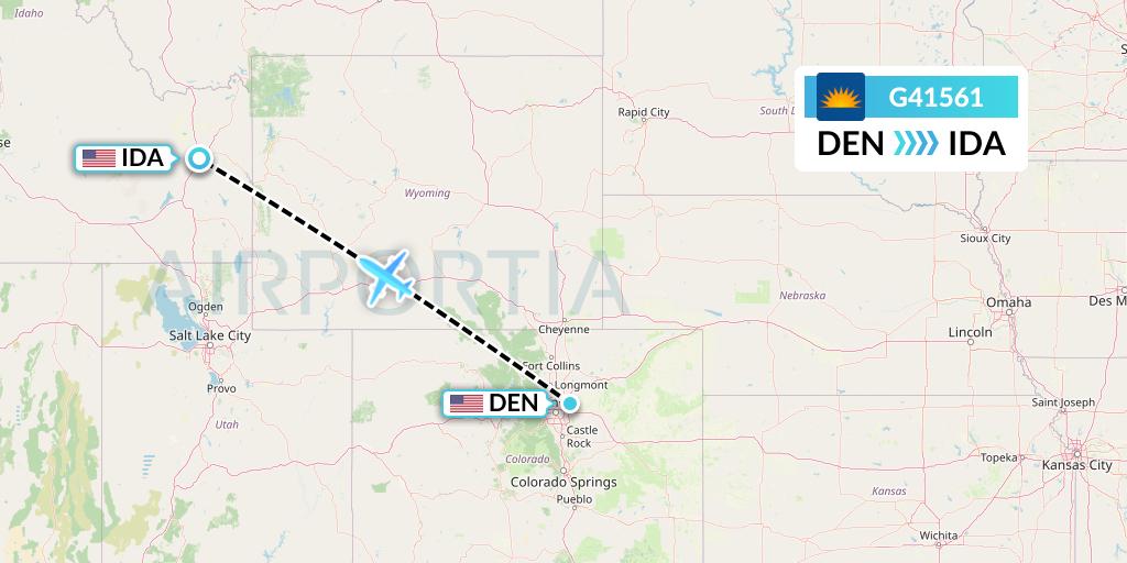 G41561 Allegiant Air Flight Map: Denver to Idaho Falls