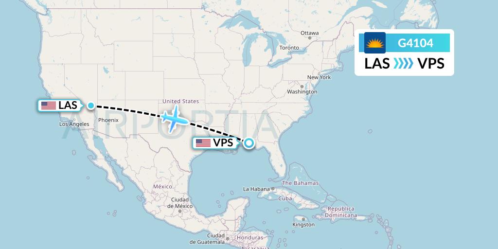 G4104 Allegiant Air Flight Map: Las Vegas to Valparaiso
