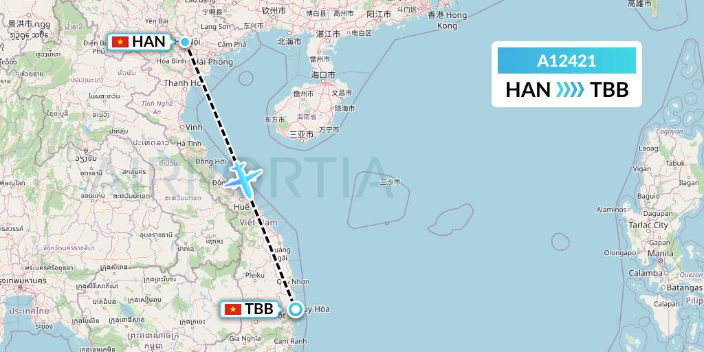 A12421 A.p.g. Distribution Systems Flight Map: Hanoi to Tuy Hoa