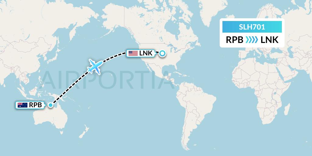 SLH701 Silverhawk Aviation Flight Map: Roper Bar to Lincoln