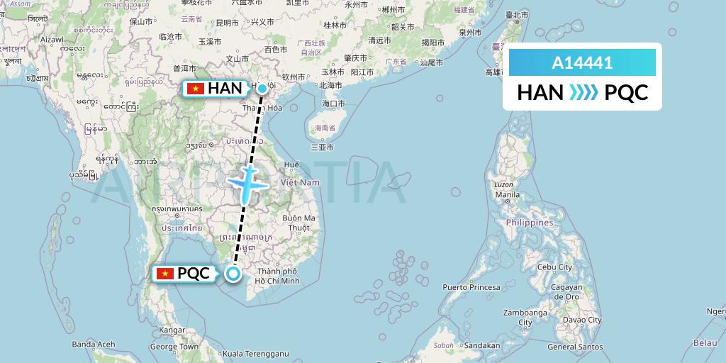 A14441 A.p.g. Distribution Systems Flight Map: Hanoi to Phu Quoc