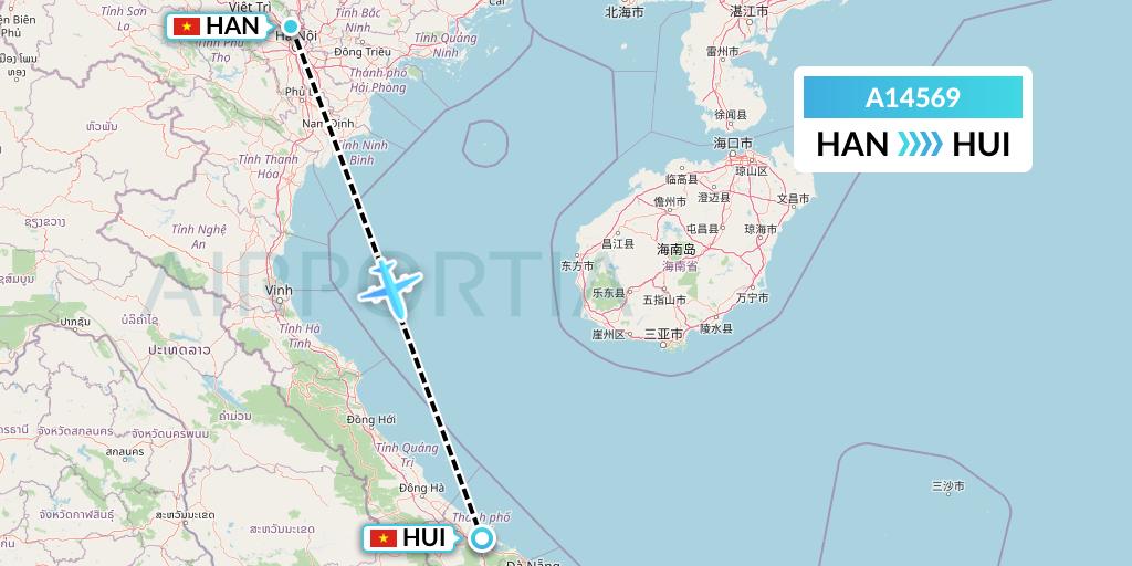 A14569 A.p.g. Distribution Systems Flight Map: Hanoi to Hue