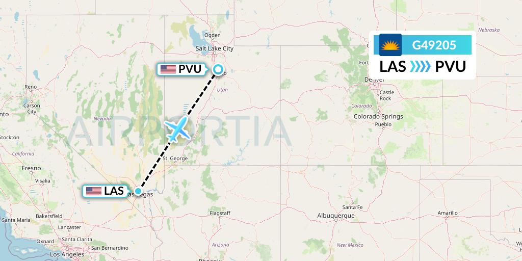 G49205 Allegiant Air Flight Map: Las Vegas to Provo