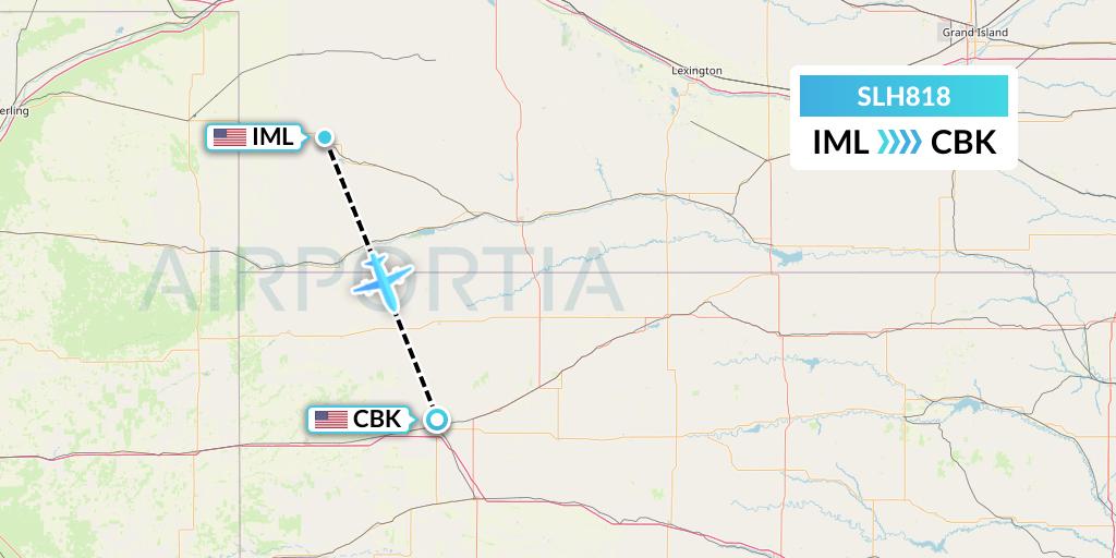 SLH818 Silverhawk Aviation Flight Map: Imperial to Colby