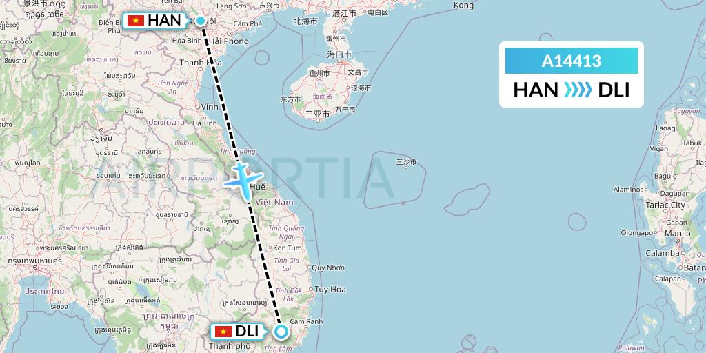 A14413 A.p.g. Distribution Systems Flight Map: Hanoi to Da Lat