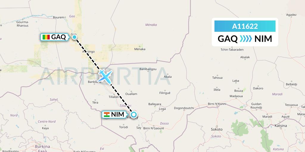 A11622 A.p.g. Distribution Systems Flight Map: Mali to Niamey