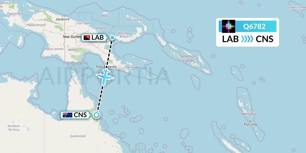 Q6782 Volaris Costa Rica Flight Map: Lablab to Cairns