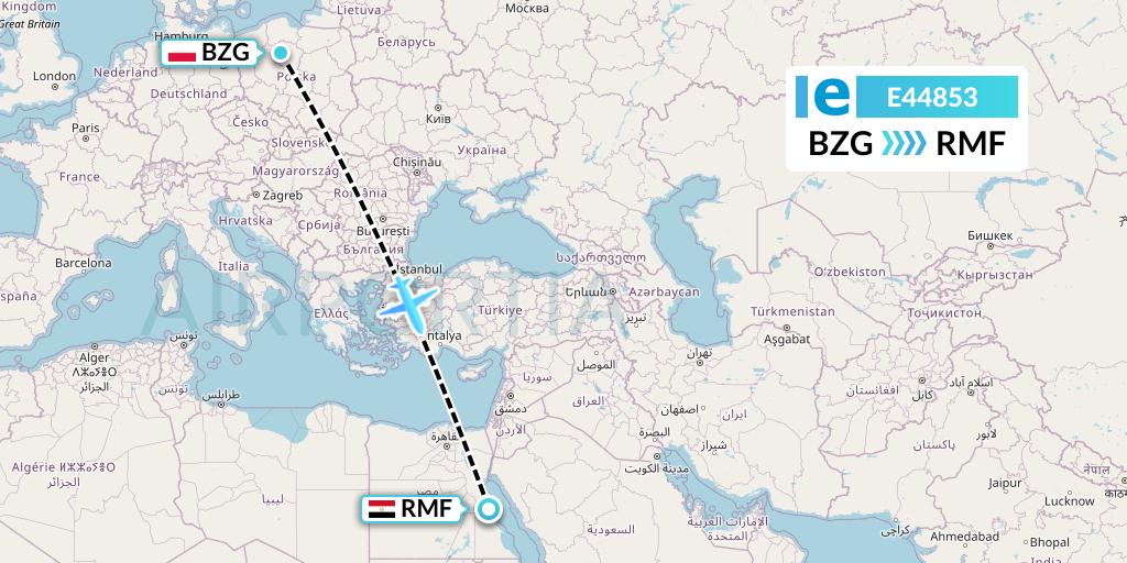 E44853 Estelar Latinoamerica C.A. Flight Map: Bydgoszcz to Marsa Alam