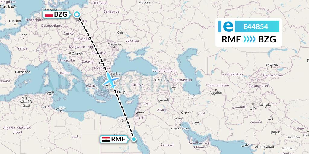 E44854 Estelar Latinoamerica C.A. Flight Map: Marsa Alam to Bydgoszcz