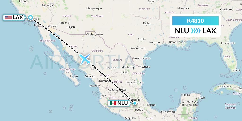 K4810 Kalitta Air Flight Map: Reyes Acozac to Los Angeles