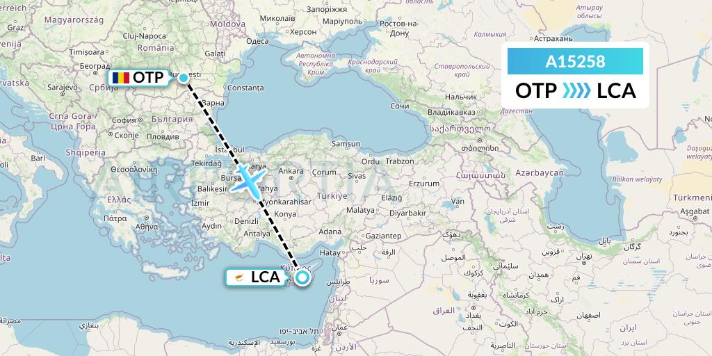 A15258 A.p.g. Distribution Systems Flight Map: Bucharest to Larnaca