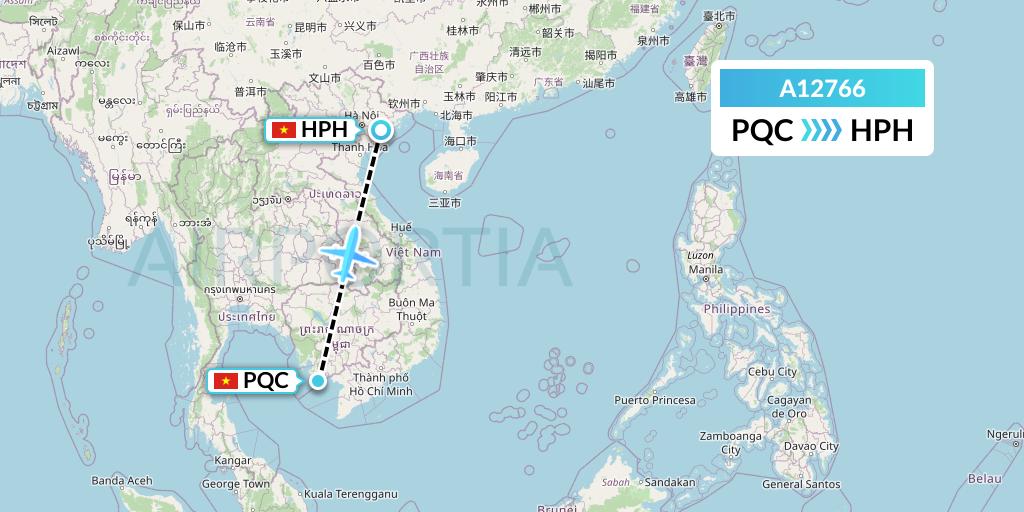 A12766 A.p.g. Distribution Systems Flight Map: Phu Quoc to Haiphong
