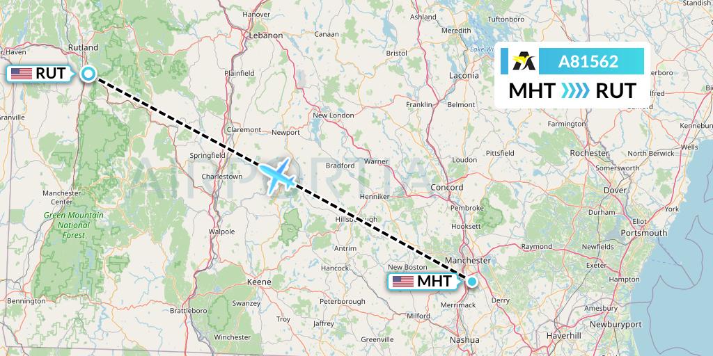 A81562 Aerolink Uganda Flight Map: Manchester to Rutland