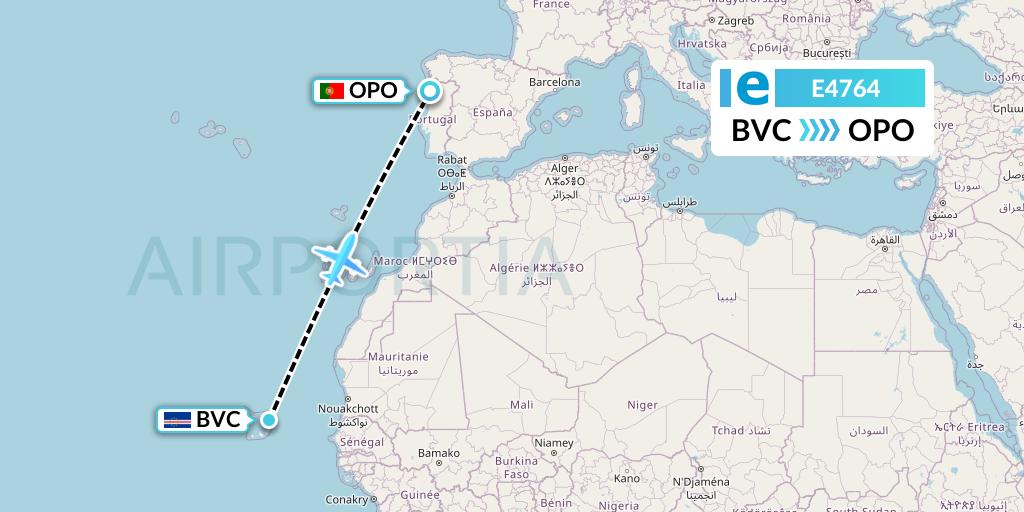 E4764 Estelar Latinoamerica C.A. Flight Map: Boa Vista to Porto
