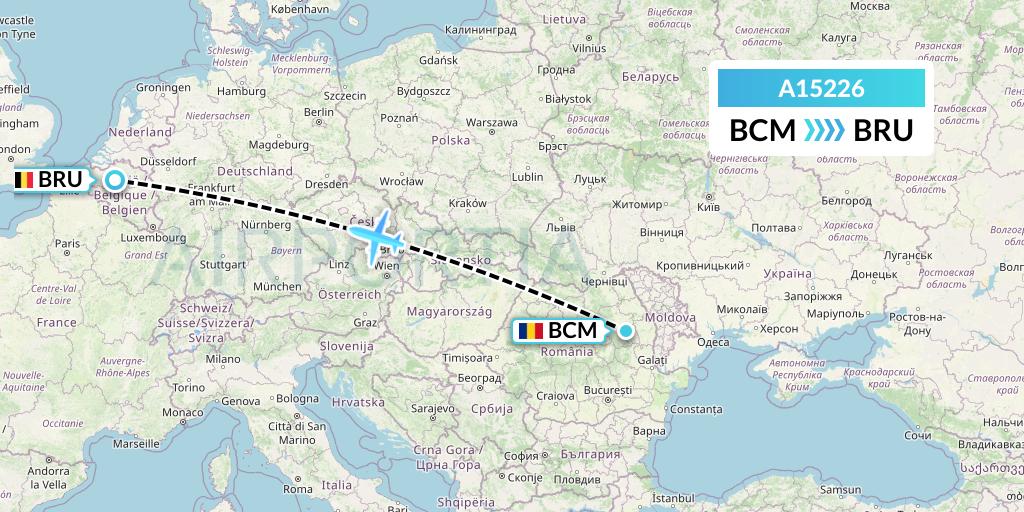 A15226 A.p.g. Distribution Systems Flight Map: Bacau to Brussels